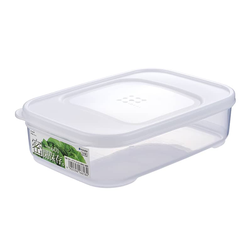 イノマタ化学 食品保存容器 イデアル 長角大 浅型 ID-601 クリアー 1661 1個（ご注文単位1個）【直送品】