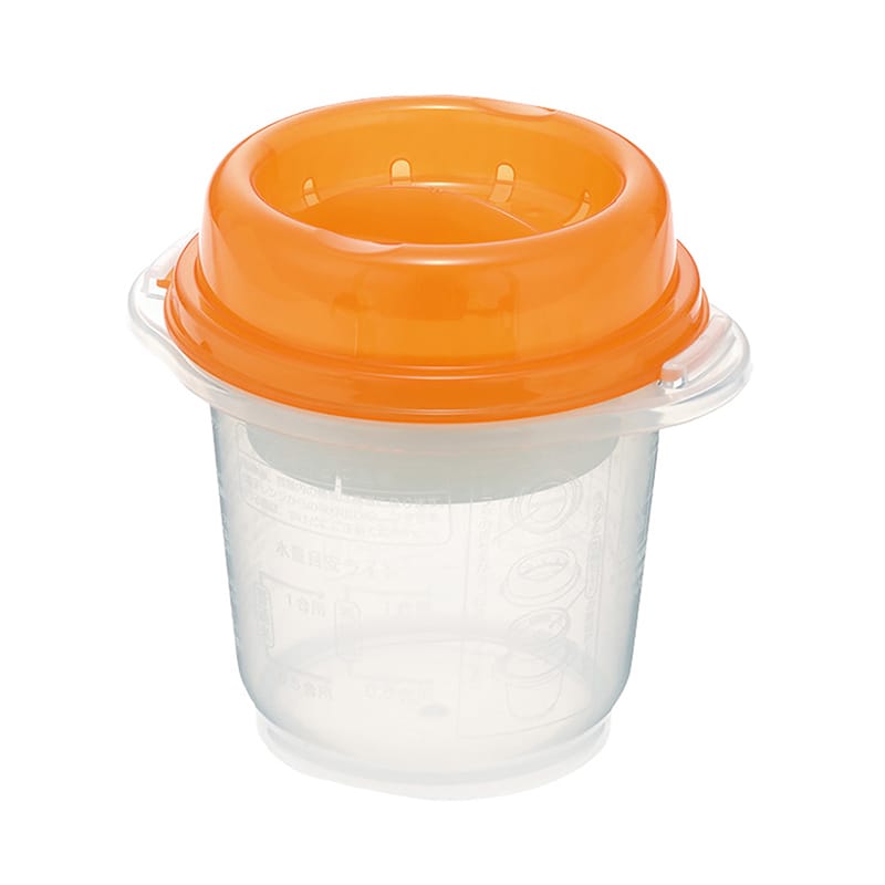 イノマタ化学 食品容器 レンジで簡単 ごはん炊き オレンジ 1719 1個（ご注文単位1個）【直送品】