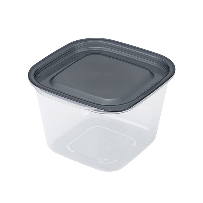 イノマタ化学 楽ちんパック スクエア深型900ml クリアーブラック 1817 1個（ご注文単位1個）【直送品】