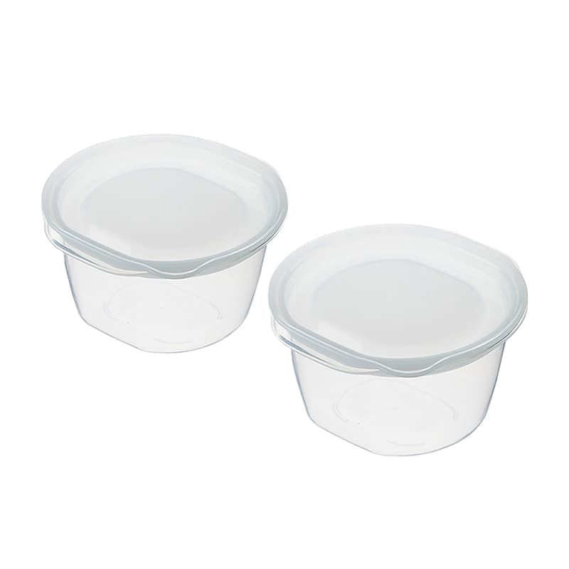 イノマタ化学 楽ちんパック ごはん一膳用 2個組 クリアーホワイト 1832 1組（ご注文単位1組）【直送品】