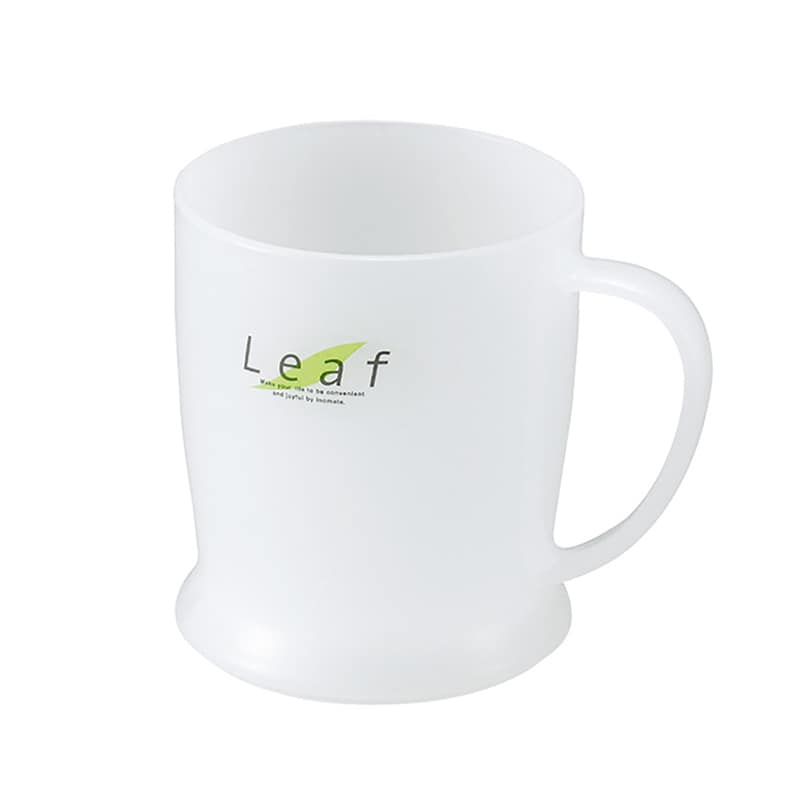 イノマタ化学 リーフ 手付コップ ナチュラル 2120 1個（ご注文単位1個）【直送品】