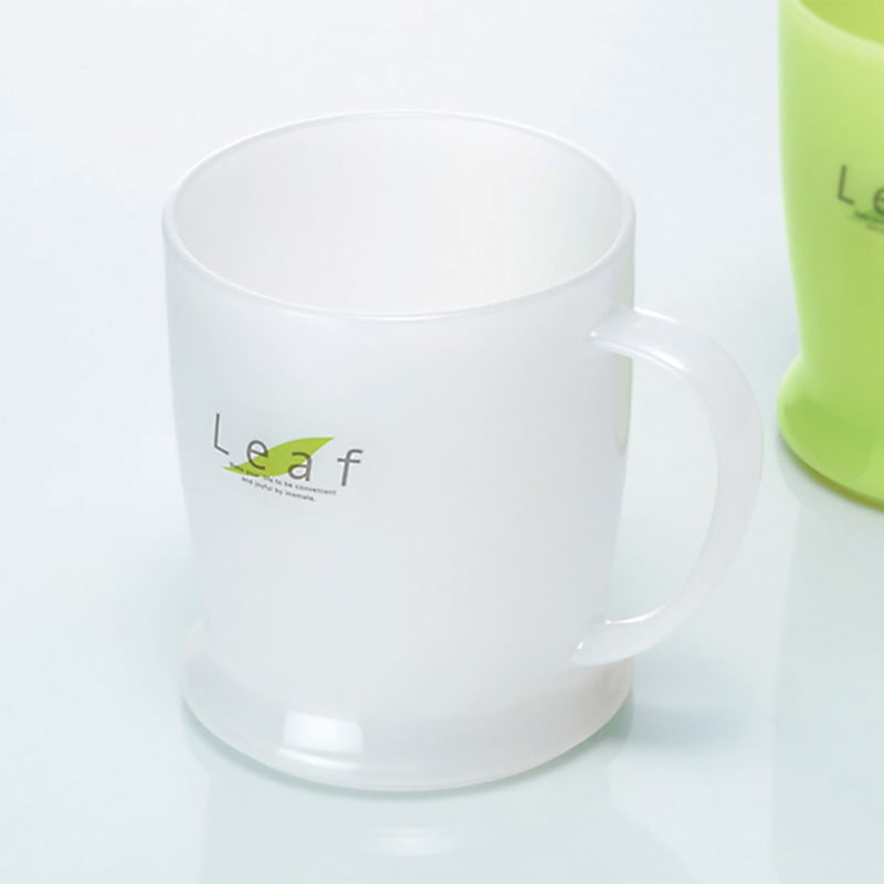 イノマタ化学 リーフ 手付コップ ナチュラル 2120 1個（ご注文単位1個）【直送品】