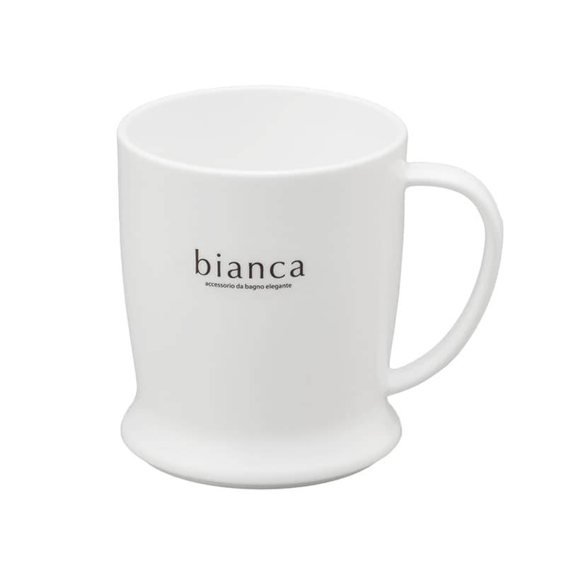 イノマタ化学 ビアンカ 手付コップ ホワイト 2140 1個（ご注文単位1個）【直送品】