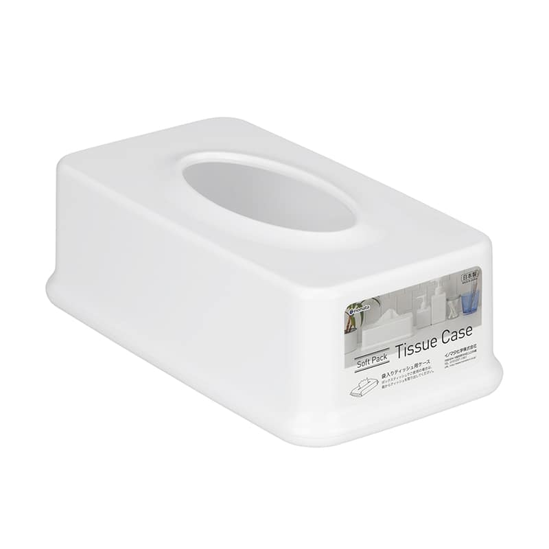 イノマタ化学 袋入りティッシュ用ケース ホワイト 3107 1個（ご注文単位1個）【直送品】