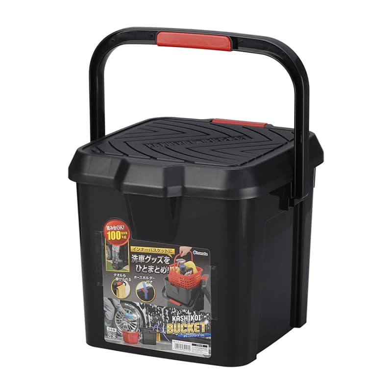イノマタ化学 かしこいバケツ 17L ブラック 3216 1個（ご注文単位1個）【直送品】