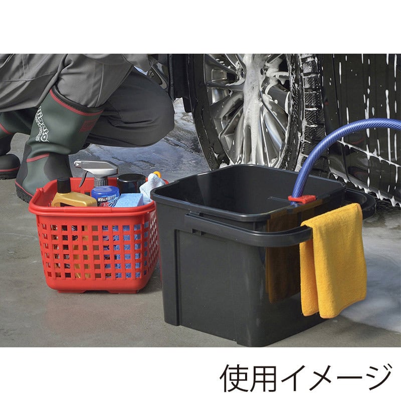 イノマタ化学 かしこいバケツ 17L ブラック 3216 1個（ご注文単位1個）【直送品】