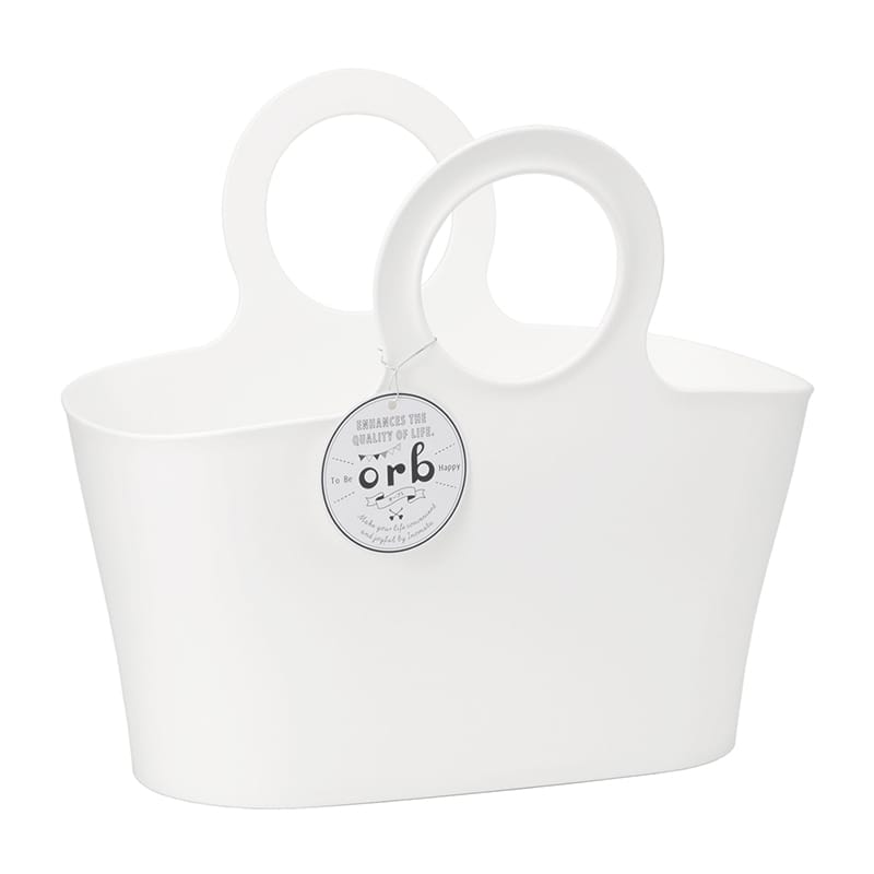 イノマタ化学 収納かご オーブ L ホワイト 4481 1個（ご注文単位1個）【直送品】