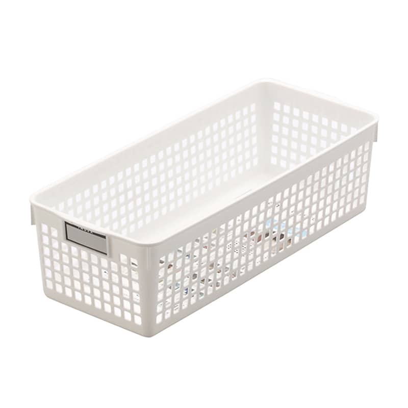 イノマタ化学 ネームバスケット ロング ホワイト 4585 1個（ご注文単位1個）【直送品】