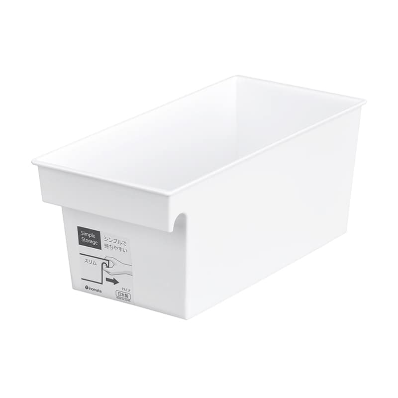イノマタ化学 収納ケース シンプルストレージ スリム ホワイト 4665 1個（ご注文単位1個）【直送品】