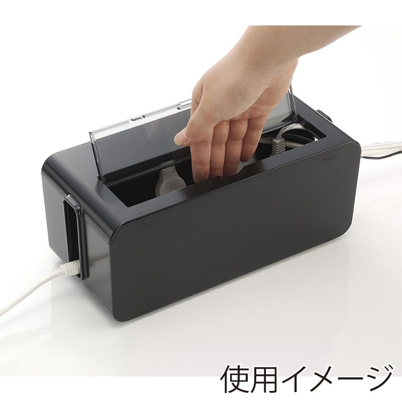 イノマタ化学 テーブルタップボックス ブラック 4830 1個(ご注文単位1個)【直送品】