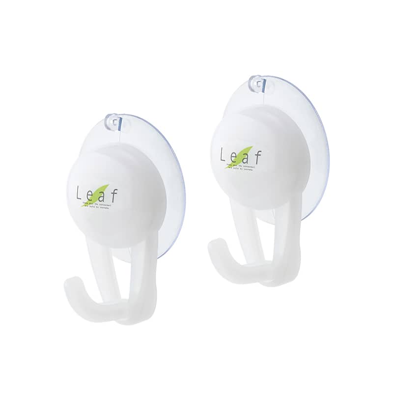 イノマタ化学 リーフ バスフック 2個組 吸盤付 ナチュラル 6200 1パック（ご注文単位1パック）【直送品】