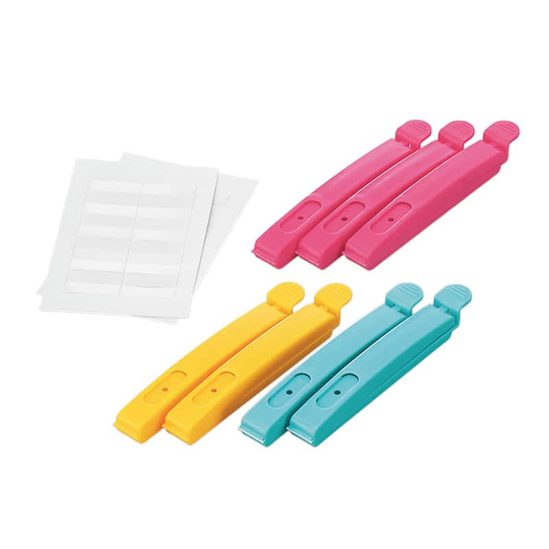 イノマタ化学 ネームクリップ L 7本セット 3色アソート 6210 1パック（ご注文単位1パック）【直送品】