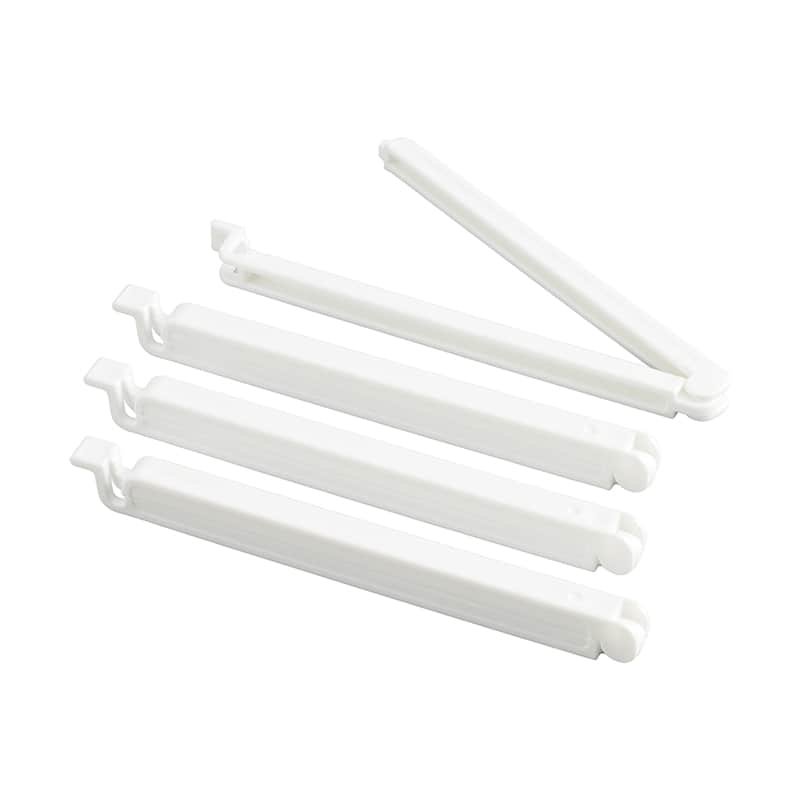 イノマタ化学 スリムクリップ11 4本入 ホワイト 6217 1パック（ご注文単位1パック）【直送品】