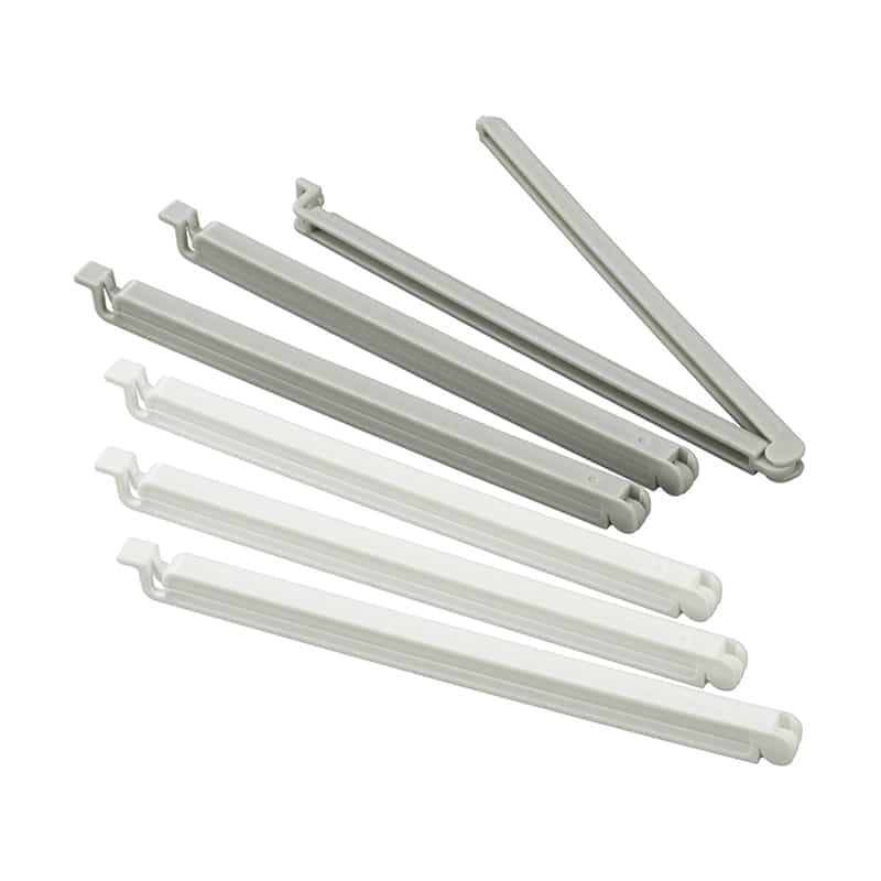 イノマタ化学 極細クリップ16 6本入 ホワイト&グレー 6223 1パック（ご注文単位1パック）【直送品】