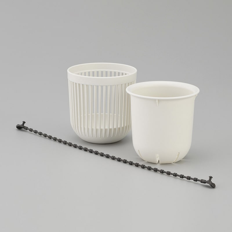 イノマタ化学 吊り鉢 ミニ ホワイト 7075 1個（ご注文単位1個）【直送品】