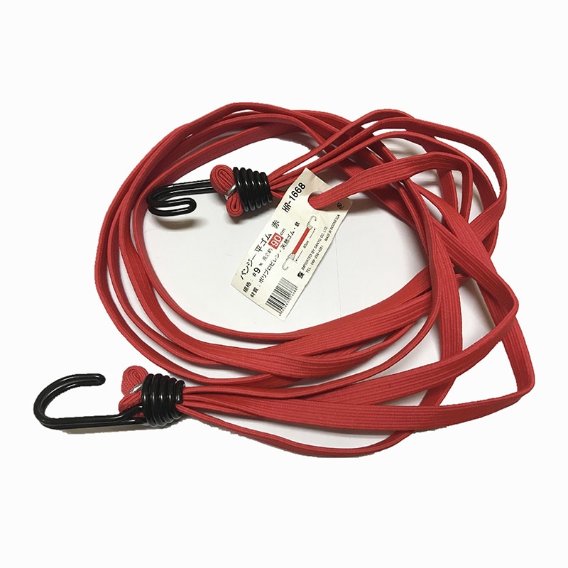 三友産業 バンジー平ゴム #9×長さ90cm 赤 HR-1668 1本(ご注文単位120本)【直送品】