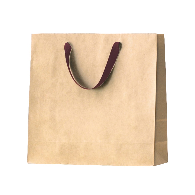 ラクスルクラフツ 手提げ紙袋 クラフトバッグ 小 ミニ 90002300 10枚/袋（ご注文単位10袋）【直送品】