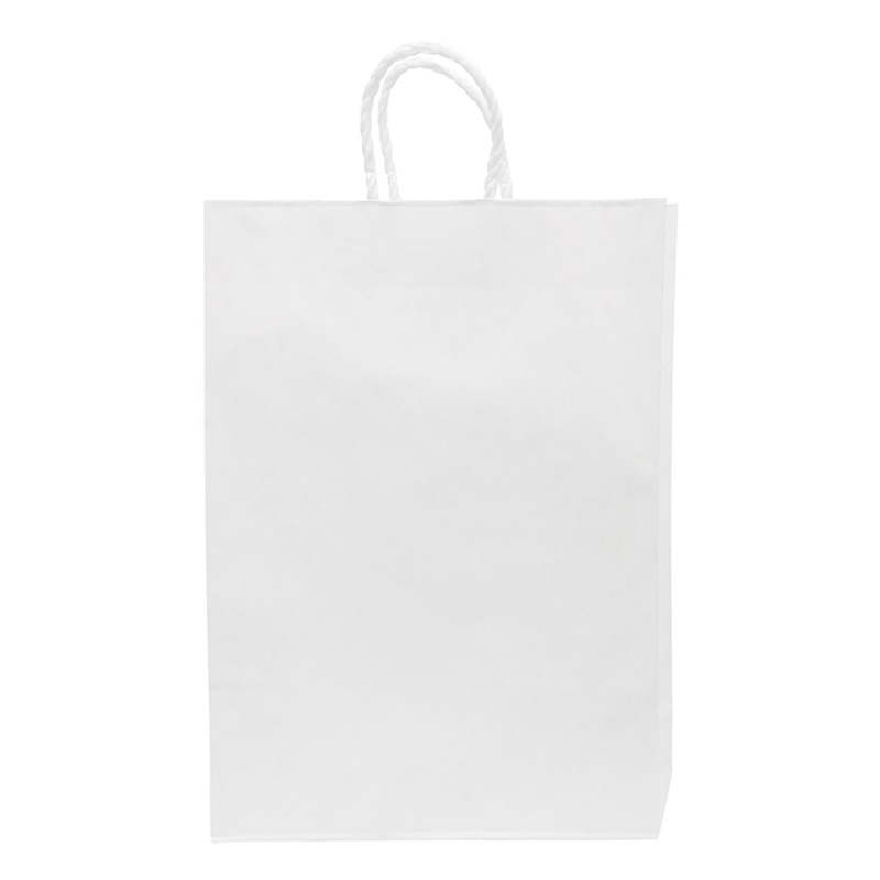 ラクスルクラフツ 手提げ紙袋 オートバッグ 1号 白無地 90005000 10枚/袋（ご注文単位20袋）【直送品】