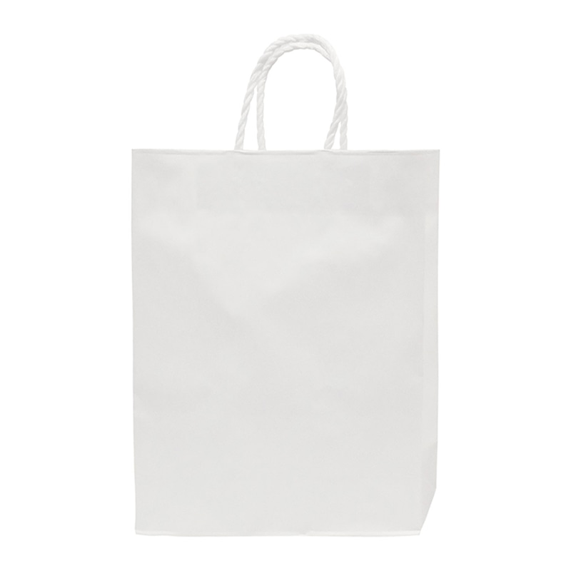 ラクスルクラフツ 手提げ紙袋 オートバッグ 2号 白無地 90005100 10枚/袋（ご注文単位20袋）【直送品】