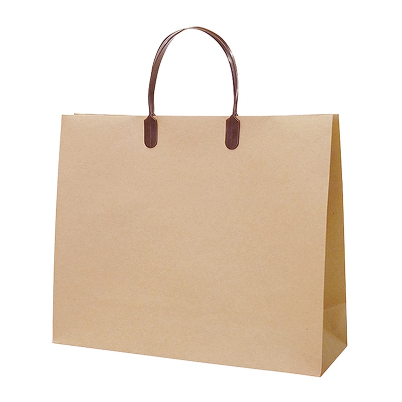 ラクスルクラフツ 手提げ紙袋 ラミクラフトバッグ 中 ヨコ型 90003400 10枚/袋（ご注文単位10袋）【直送品】