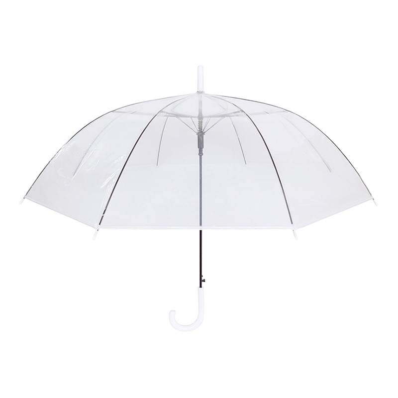 ラクスルクラフツ クリアジャンプ傘 60 ホワイト 90202001 1本（ご注文単位60本）【直送品】