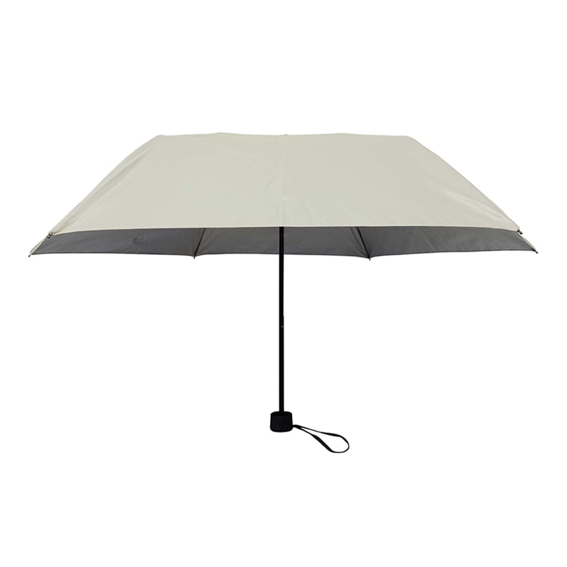 ラクスルクラフツ 晴雨兼用 折り畳み傘 6本骨 アイボリー 90242070 1本（ご注文単位60本）【直送品】