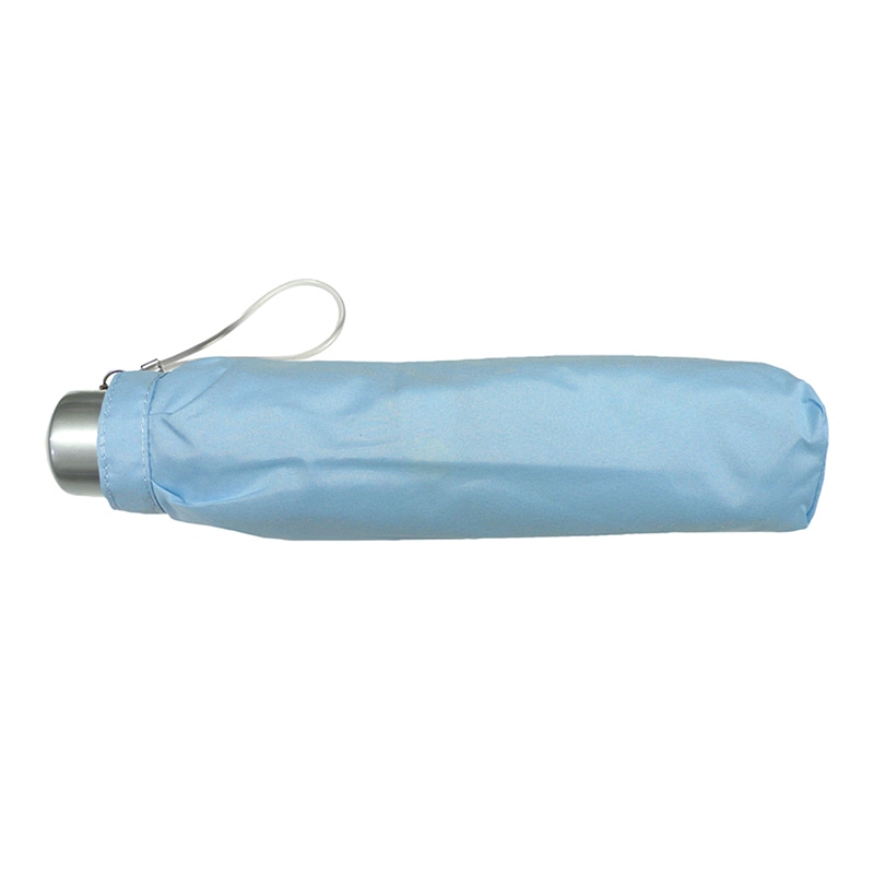 ラクスルクラフツ アルミ軽量 3段折り畳み傘 ライトブルー 90240023 1本（ご注文単位60本）【直送品】