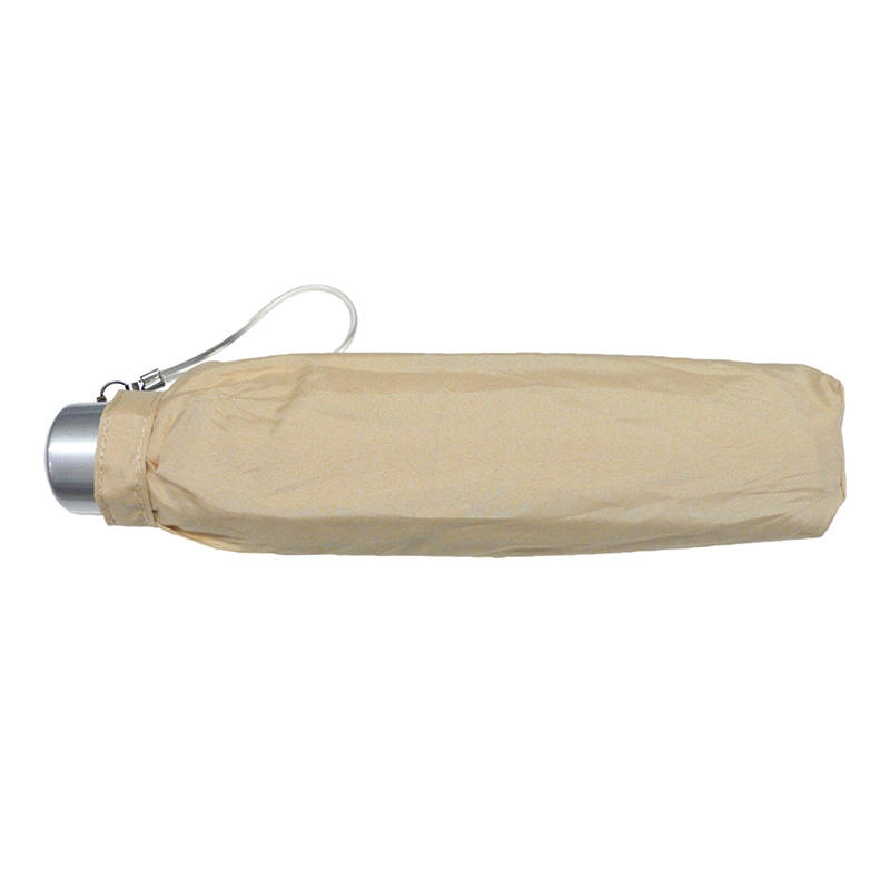 ラクスルクラフツ アルミ軽量 3段折り畳み傘 ベージュ 90240073 1本（ご注文単位60本）【直送品】