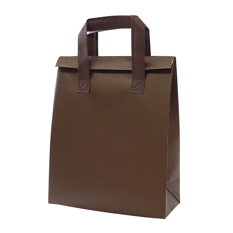 ラクスルクラフツ 保冷バッグ ライトクーラーバッグ S ブラウン 90394078 10枚/袋（ご注文単位10袋）【直送品】