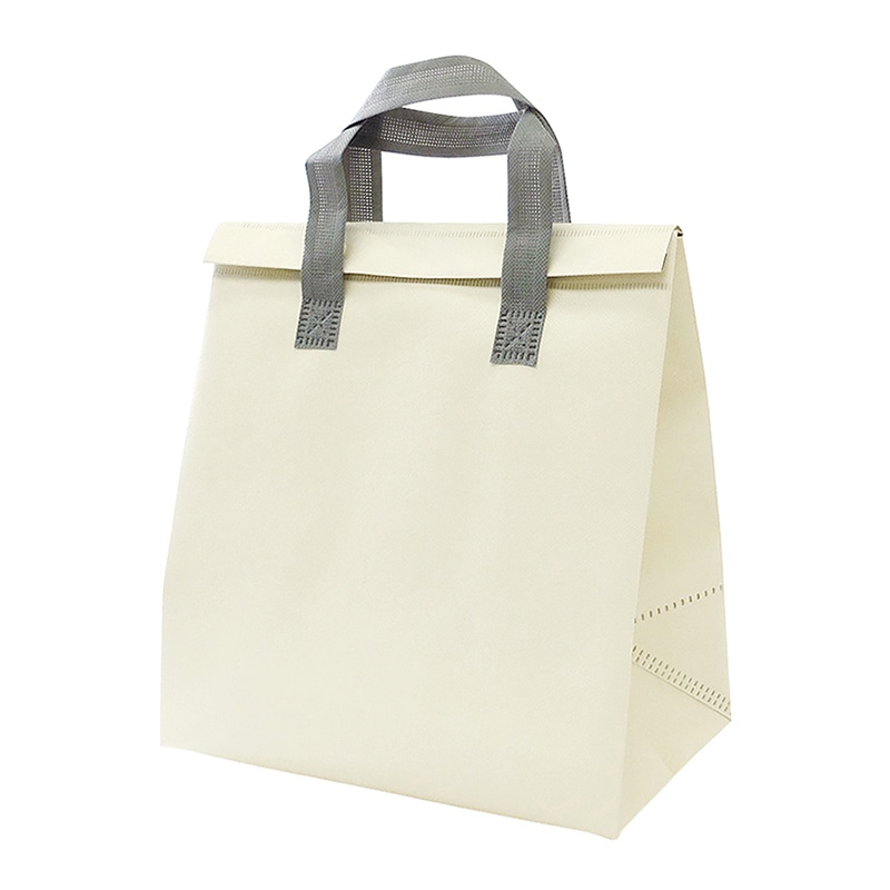 ラクスルクラフツ 保冷バッグ ライトクーラーバッグ M アイボリー 90394270 10枚/袋（ご注文単位10袋）【直送品】