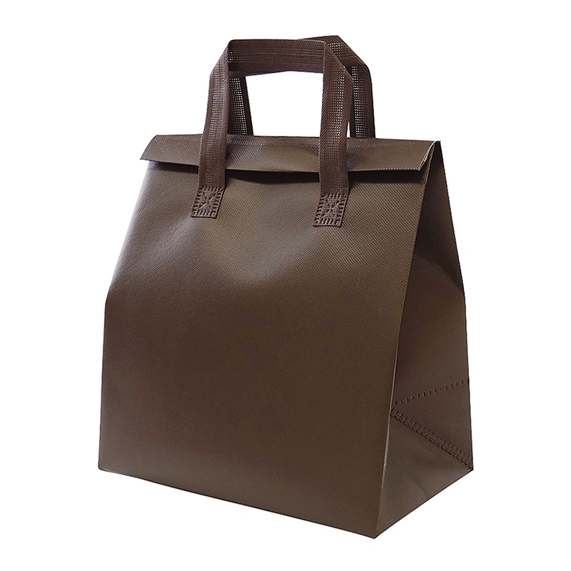 ラクスルクラフツ 保冷バッグ ライトクーラーバッグ M ブラウン 90394279 10枚/袋（ご注文単位10袋）【直送品】