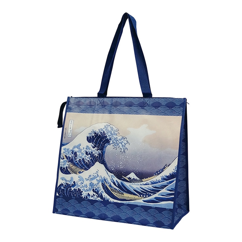 ラクスルクラフツ 不織布バッグ スーベニアバッグ 名画シリーズ 神奈川沖浪裏 90360070 10枚/袋（ご注文単位10袋）【直送品】