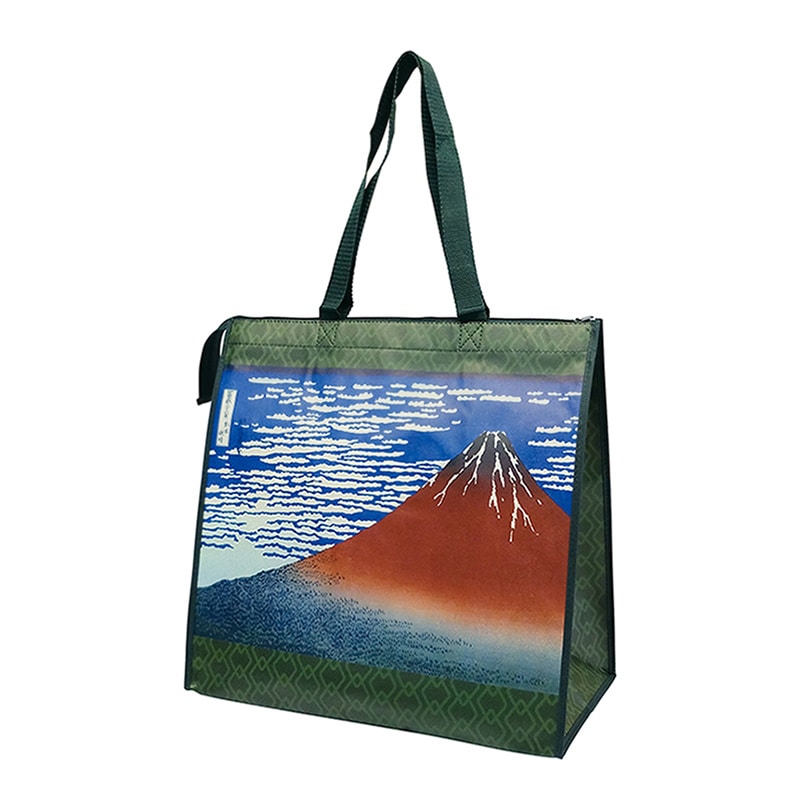 ラクスルクラフツ 不織布バッグ スーベニアバッグ 名画シリーズ 凱風快晴・赤富士 90360071 10枚/袋（ご注文単位10袋）【直送品】