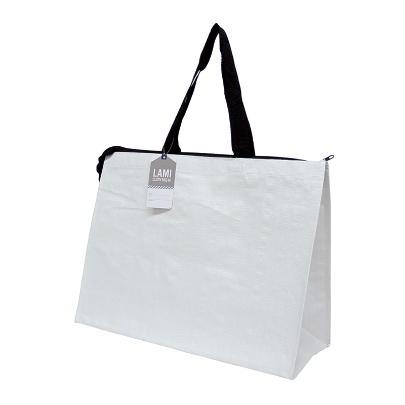 ラクスルクラフツ PPクロスバッグ ラミクロスバッグ M ホワイト 90371101 10枚/袋（ご注文単位10袋）【直送品】