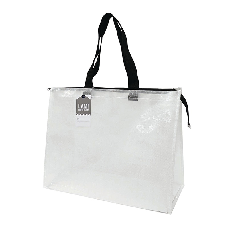 ラクスルクラフツ PPクロスバッグ ラミクロスバッグ M クリア 90371100 10枚/袋（ご注文単位10袋）【直送品】