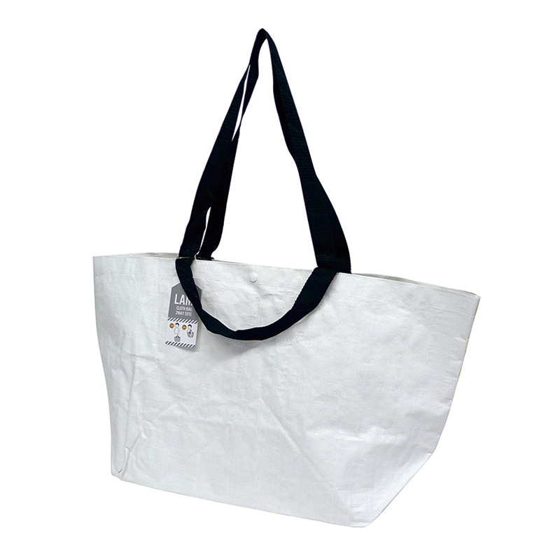 ラクスルクラフツ PPクロスバッグ ラミクロスバッグ 2WAYトート ホワイト 90371501 10枚/袋（ご注文単位10袋）【直送品】