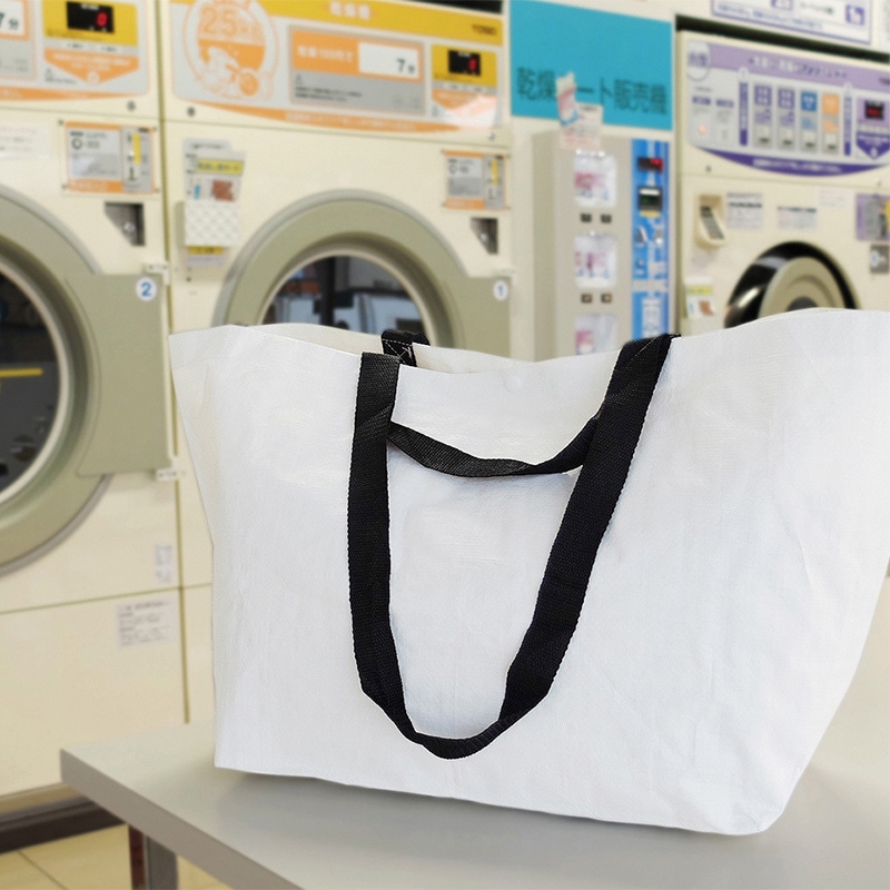 ラクスルクラフツ PPクロスバッグ ラミクロスバッグ 2WAYトート ホワイト 90371501 10枚/袋(ご注文単位10袋)【直送品】