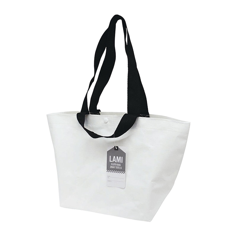 ラクスルクラフツ PPクロスバッグ ラミクロスバッグ 2WAYトート S ホワイト 90371301 10枚/袋（ご注文単位10袋）【直送品】