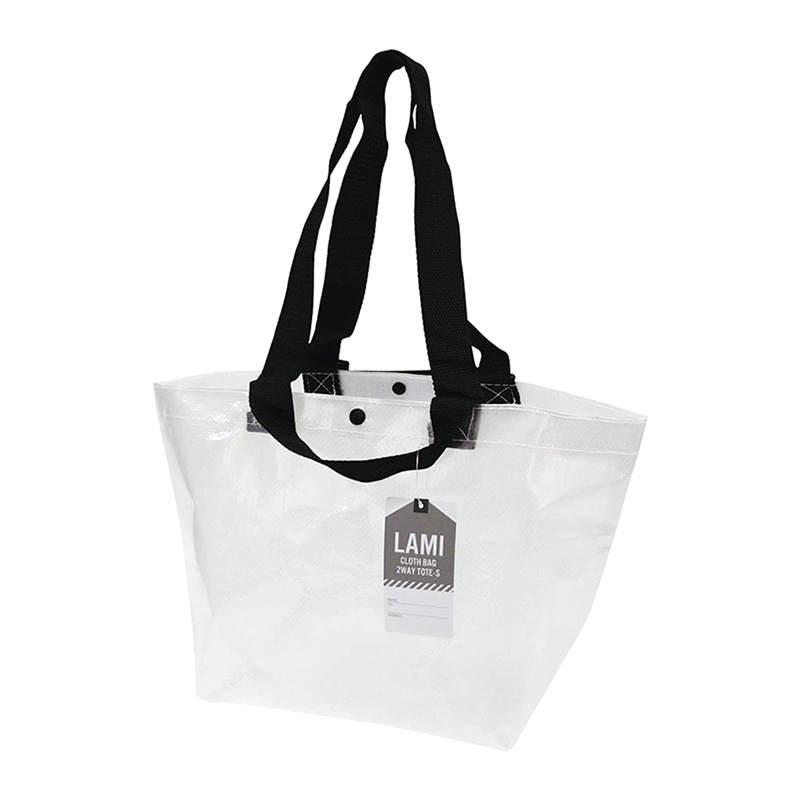 ラクスルクラフツ PPクロスバッグ ラミクロスバッグ 2WAYトート S クリア 90371300 10枚/袋（ご注文単位10袋）【直送品】