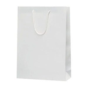 ラクスルクラフツ 手提げ紙袋 クラフトエンホ゛スバッグ L ホワイト 90101501 10枚/袋（ご注文単位10袋）【直送品】