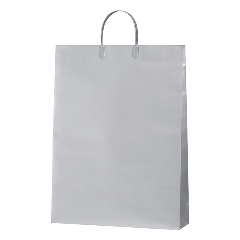 ラクスルクラフツ 手提げ紙袋 NEWアクティブバッグ LP シルバー 90103514 10枚/袋（ご注文単位10袋）【直送品】