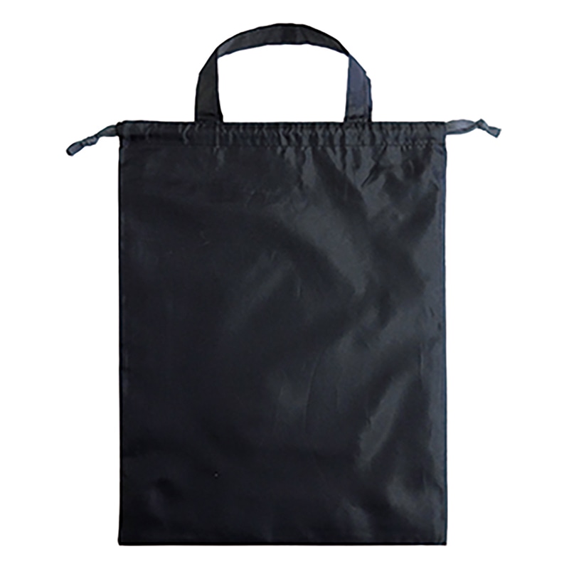 ラクスルクラフツ 持ち手付き巾着袋 スタッフバッグ L plus ブラック 90314019 10枚/袋（ご注文単位10袋）【直送品】