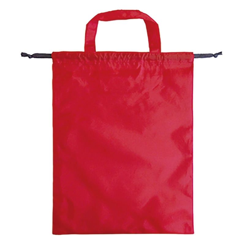 ラクスルクラフツ 持ち手付き巾着袋 スタッフバッグ L plus レッド 90314048 10枚/袋（ご注文単位10袋）【直送品】