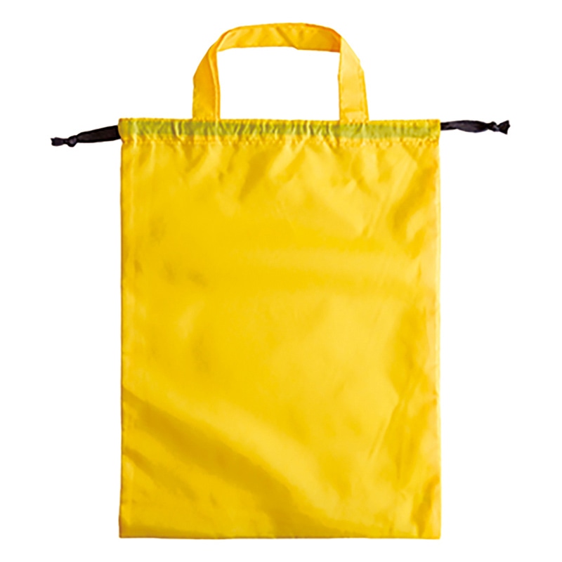 ラクスルクラフツ 持ち手付き巾着袋 スタッフバッグ L plus イエロー 90314062 10枚/袋（ご注文単位10袋）【直送品】