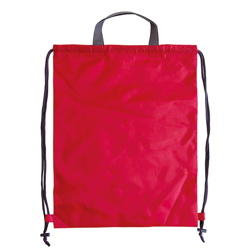 ラクスルクラフツ ナップサック レッド 90310048 10枚/袋（ご注文単位10袋）【直送品】