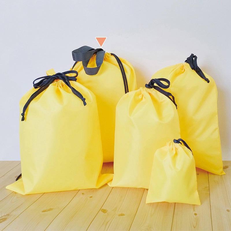 ラクスルクラフツ ナップサック イエロー 90310062 10枚/袋（ご注文単位10袋）【直送品】