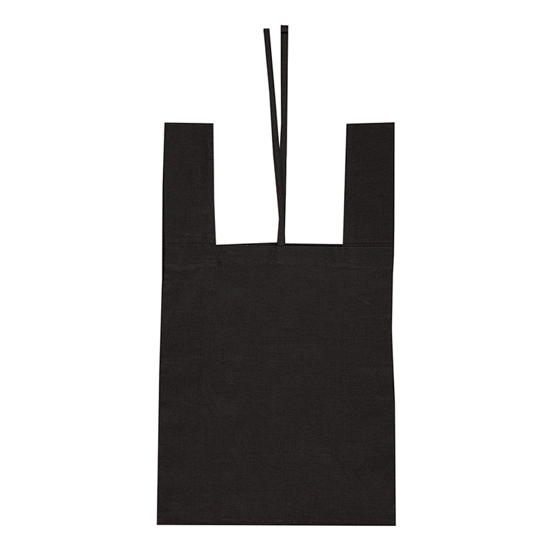 ラクスルクラフツ コットンバッグ レジ袋型 ブラック 90304019 10枚/袋（ご注文単位10袋）【直送品】