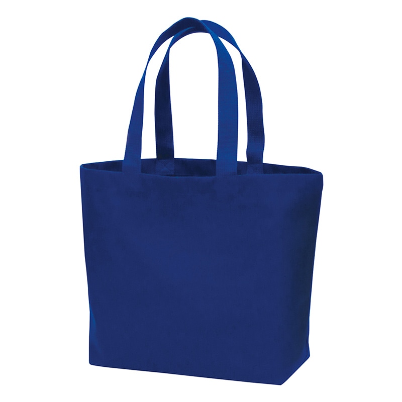 ラクスルクラフツ 厚手コットンバッグ トートM ワイド ネイビー 90309020 5枚/袋（ご注文単位20袋）【直送品】