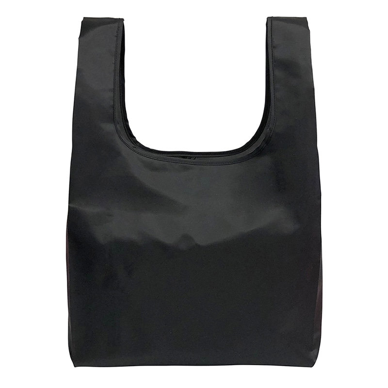 ラクスルクラフツ ECO コンパクトマイバッグ M ブラック 90320519 1個(ご注文単位100個)【直送品】