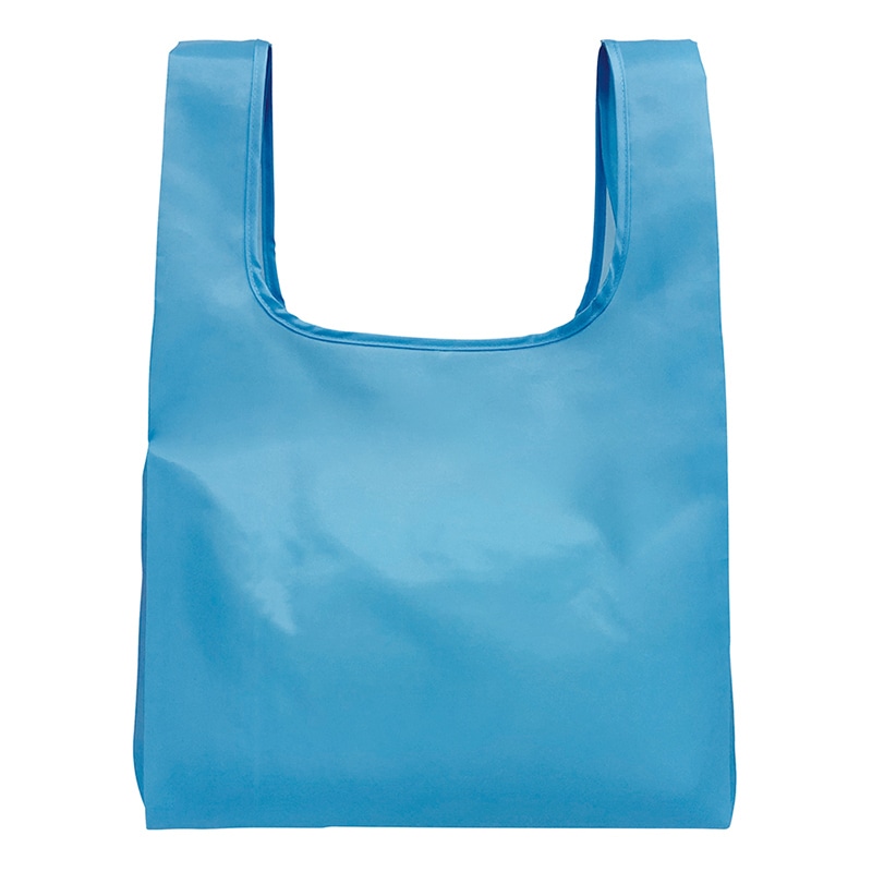 ラクスルクラフツ ECO コンパクトマイバッグ M スカイブルー 90320524 1個(ご注文単位100個)【直送品】